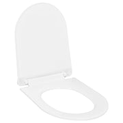 Soft-close toilet seat with quick-release design white