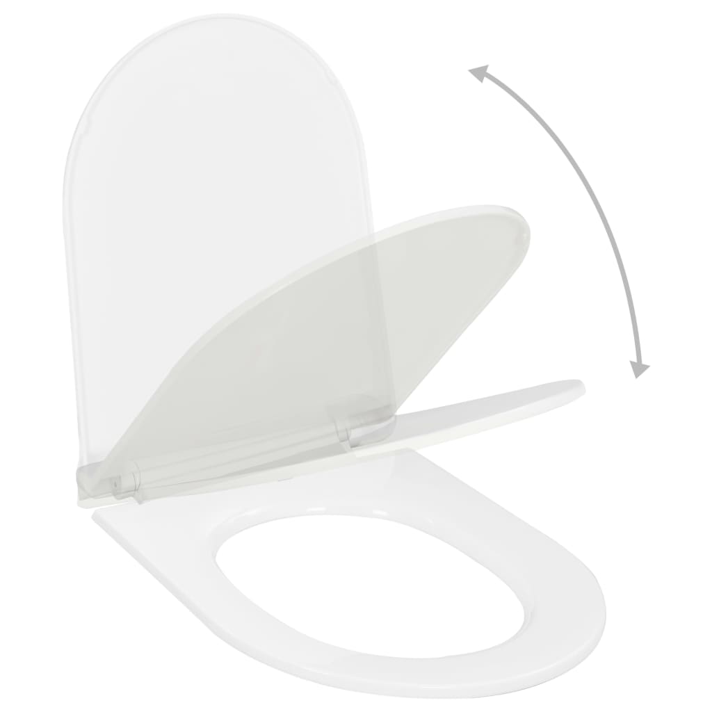 Toiletbril soft-close met quick-release ontwerp wit 46 x 36.5 cm(110 - 170 mm) Wit