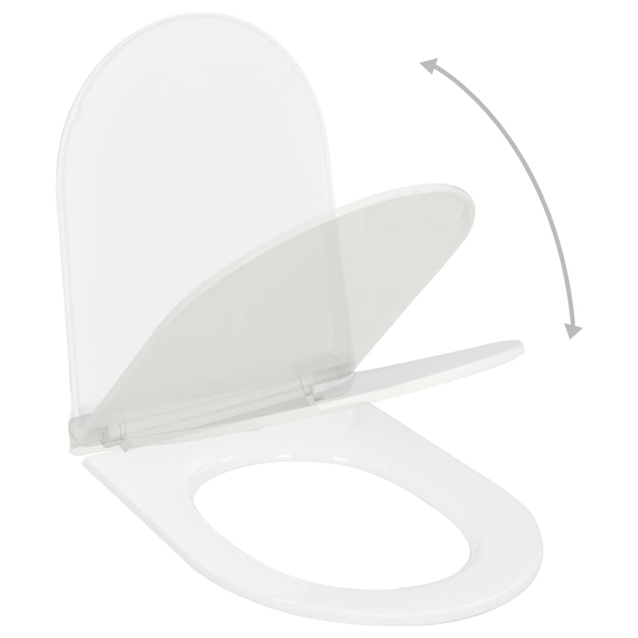 Toiletbril soft-close met quick-release ontwerp wit 46 x 36.5 cm(110 - 170 mm) Wit