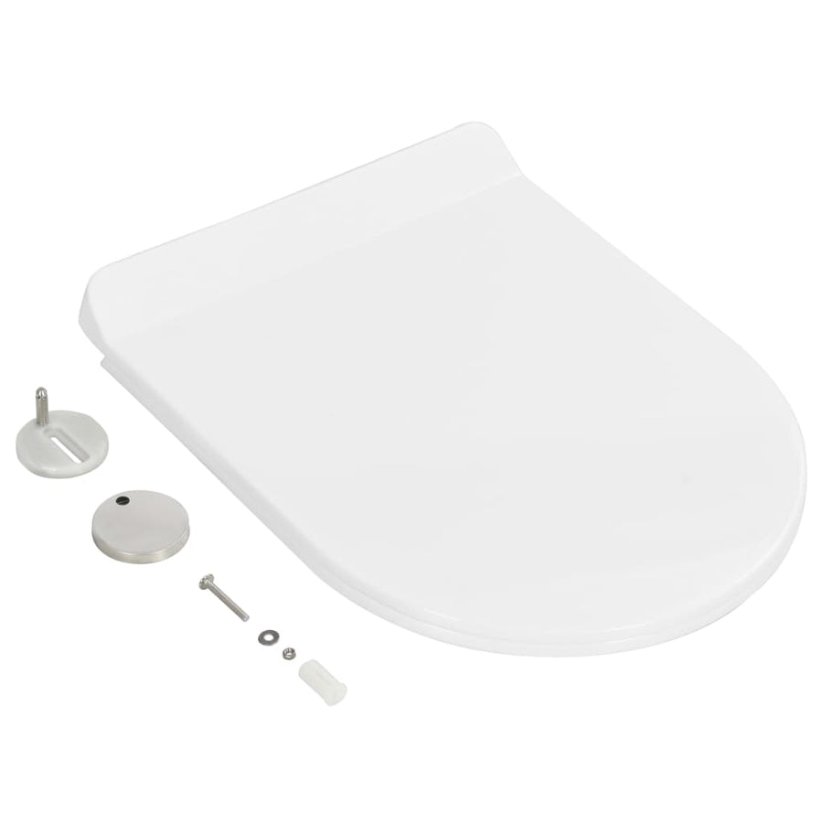 Toiletbril soft-close met quick-release ontwerp wit 46 x 36.5 cm(110 - 170 mm) Wit