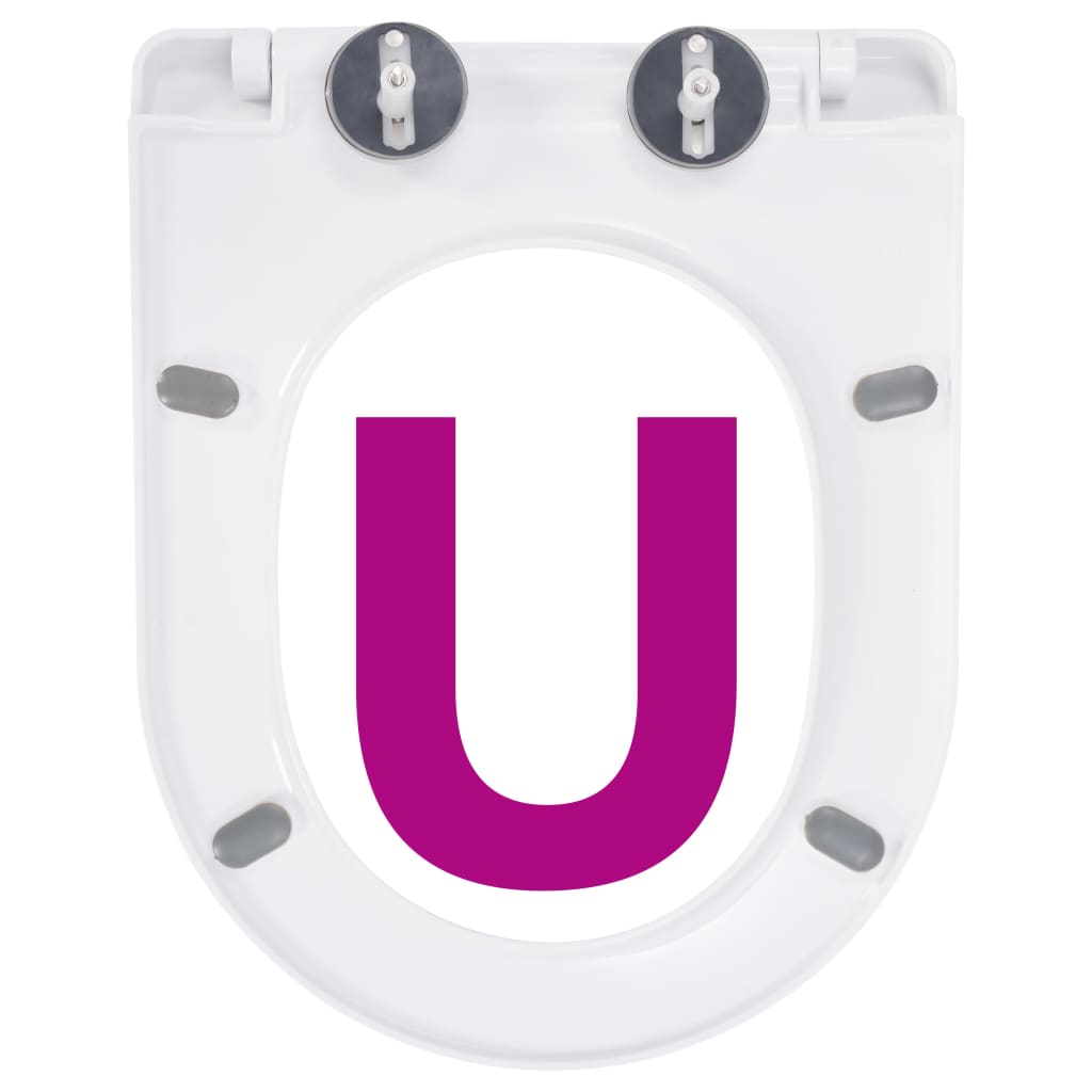 Toiletbril soft-close met quick-release ontwerp wit 46 x 36.5 cm(110 - 170 mm) Wit