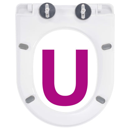 Toiletbril soft-close met quick-release ontwerp wit 46 x 36.5 cm(110 - 170 mm) Wit