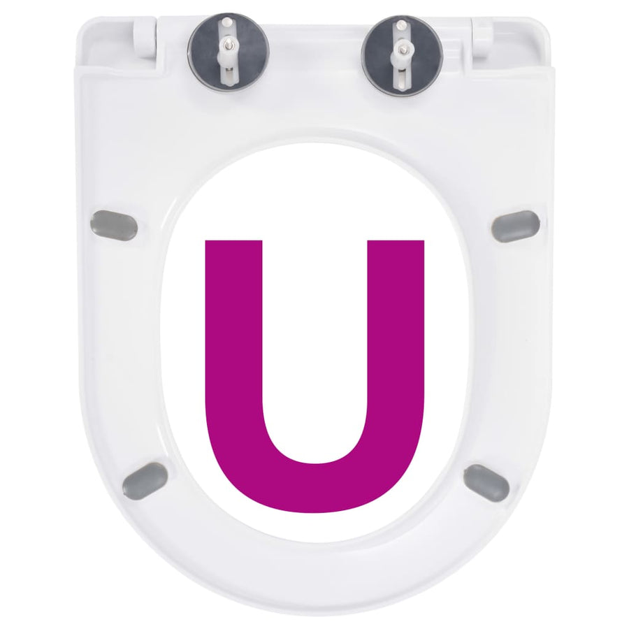 Toiletbril soft-close met quick-release ontwerp wit 46 x 36.5 cm(110 - 170 mm) Wit