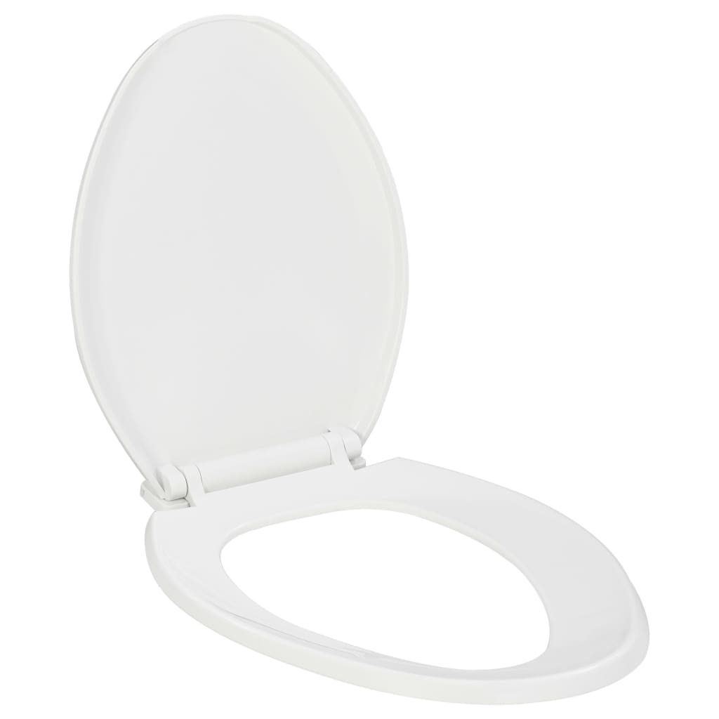 Toiletbril soft-close met quick-release ontwerp wit 47 x 35 cm Wit