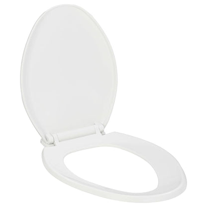 Toiletbril soft-close met quick-release ontwerp wit 47 x 35 cm Wit