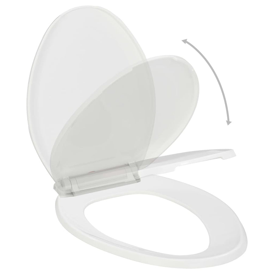Toiletbril soft-close met quick-release ontwerp wit 47 x 35 cm Wit