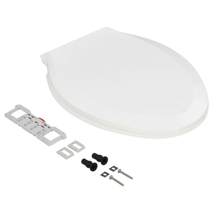 Toiletbril soft-close met quick-release ontwerp wit 47 x 35 cm Wit