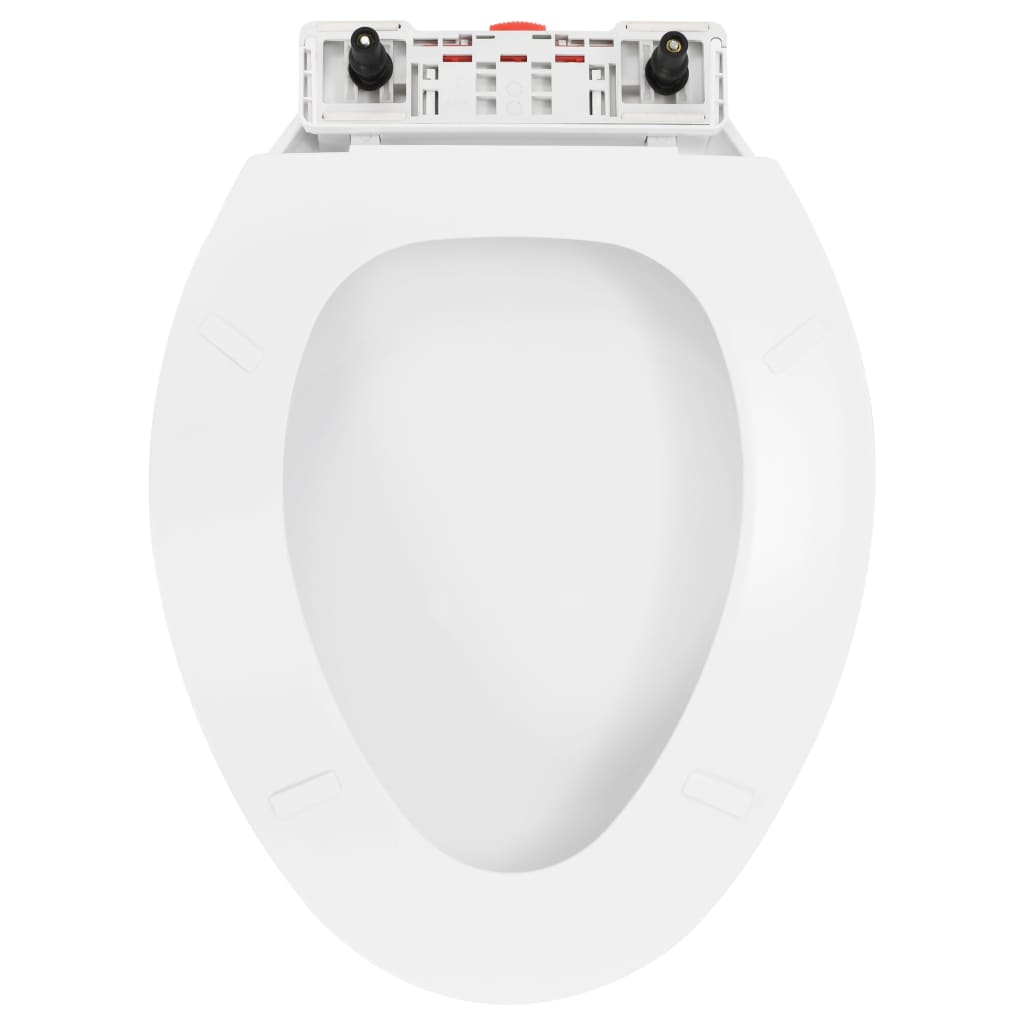 Toiletbril soft-close met quick-release ontwerp wit 47 x 35 cm Wit