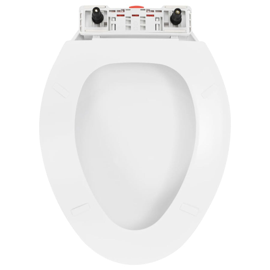 Toiletbril soft-close met quick-release ontwerp wit 47 x 35 cm Wit