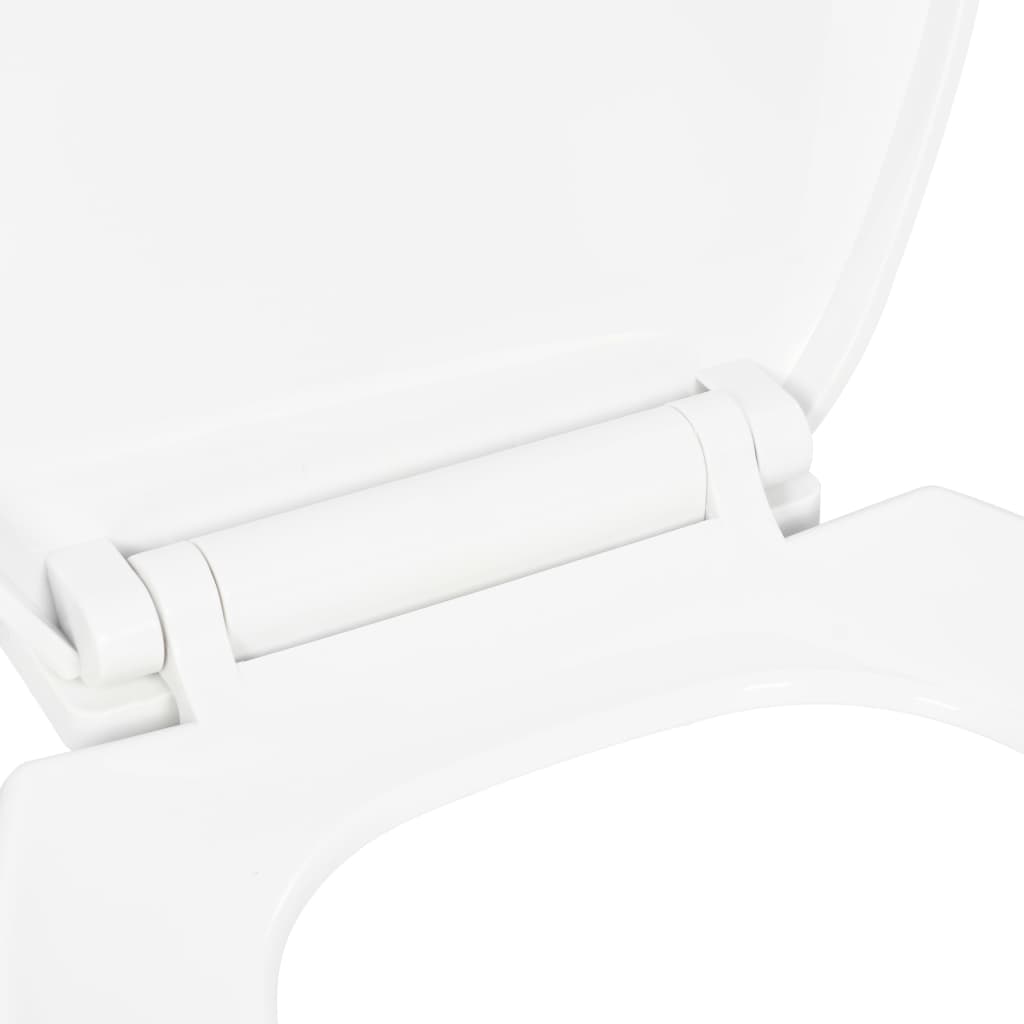 Toiletbril soft-close met quick-release ontwerp wit 47 x 35 cm Wit
