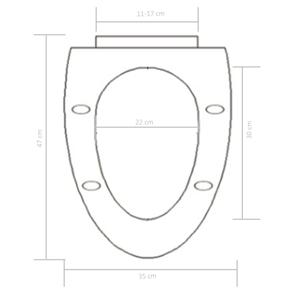 Toiletbril soft-close met quick-release ontwerp wit 47 x 35 cm Wit