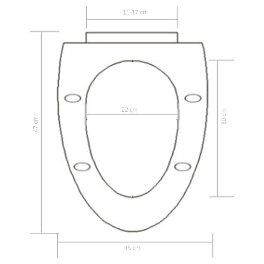 Toiletbril soft-close met quick-release ontwerp wit 47 x 35 cm Wit