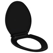 Toiletbril soft-close quick-release zwart 47x35 cm