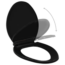Toiletbril soft-close met quick-release ontwerp zwart 47 x 35 cm Zwart