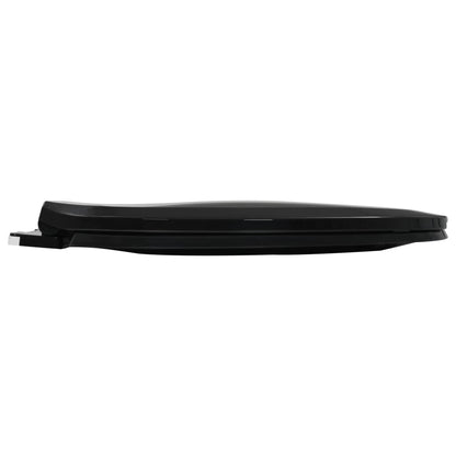 Toiletbril soft-close met quick-release ontwerp zwart 47 x 35 cm Zwart