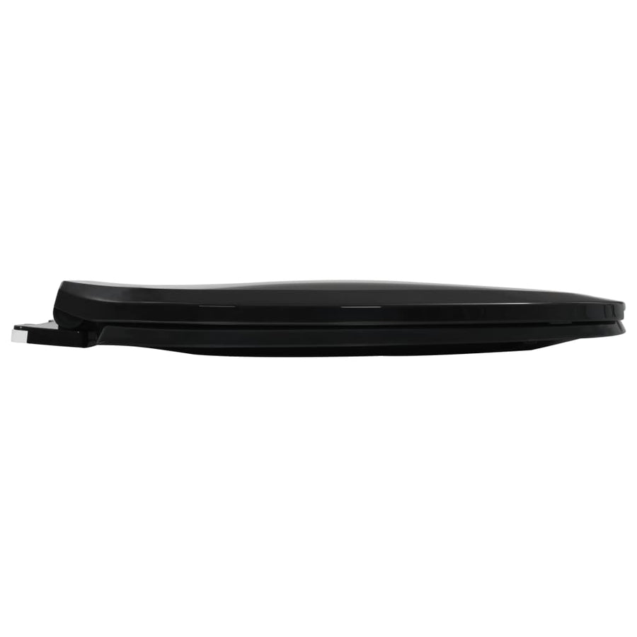 Toiletbril soft-close met quick-release ontwerp zwart 47 x 35 cm Zwart