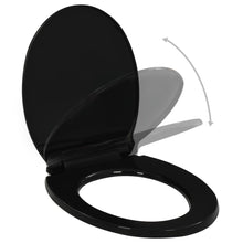 Toiletbril soft-close met quick-release ontwerp zwart 42.5 x 34 cm Zwart