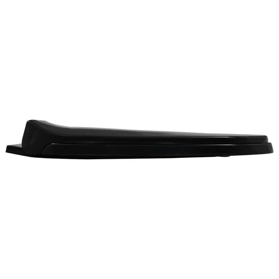 Toiletbril soft-close met quick-release ontwerp zwart 42.5 x 34 cm Zwart