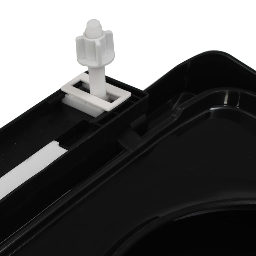 Toiletbril soft-close met quick-release ontwerp zwart 45 x 35 cm Zwart