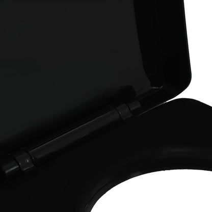 Toiletbril soft-close met quick-release ontwerp zwart 46 x 36.5 cm(140 - 200 mm) Zwart