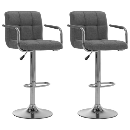 Barstoelen Stof 2 Lichtgrijs