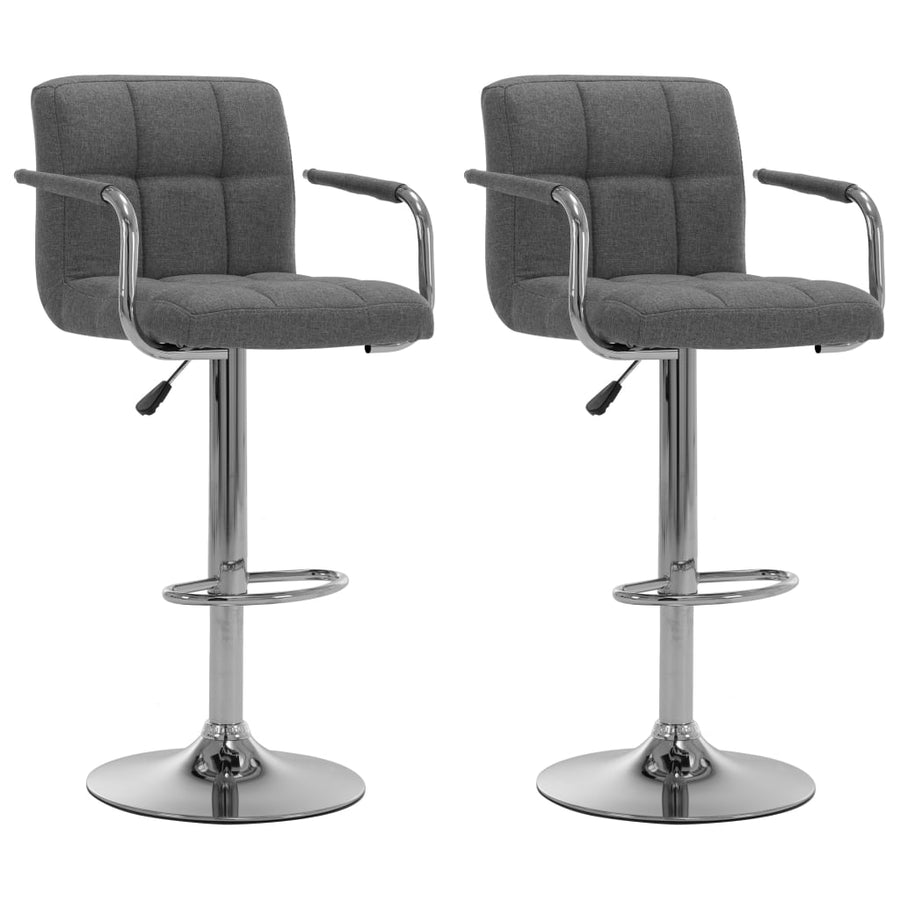 Barstoelen Stof 2 Lichtgrijs