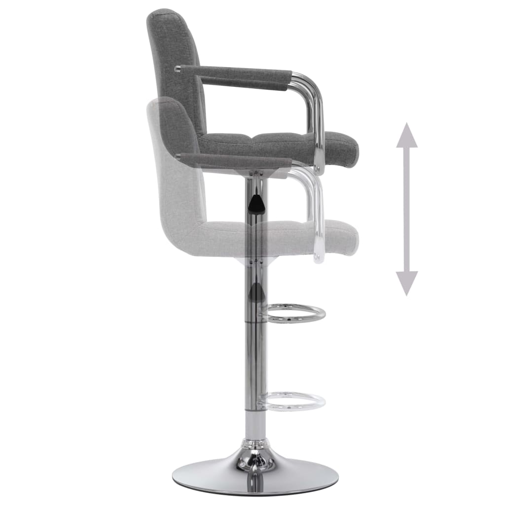 Barstoelen Stof 2 Lichtgrijs