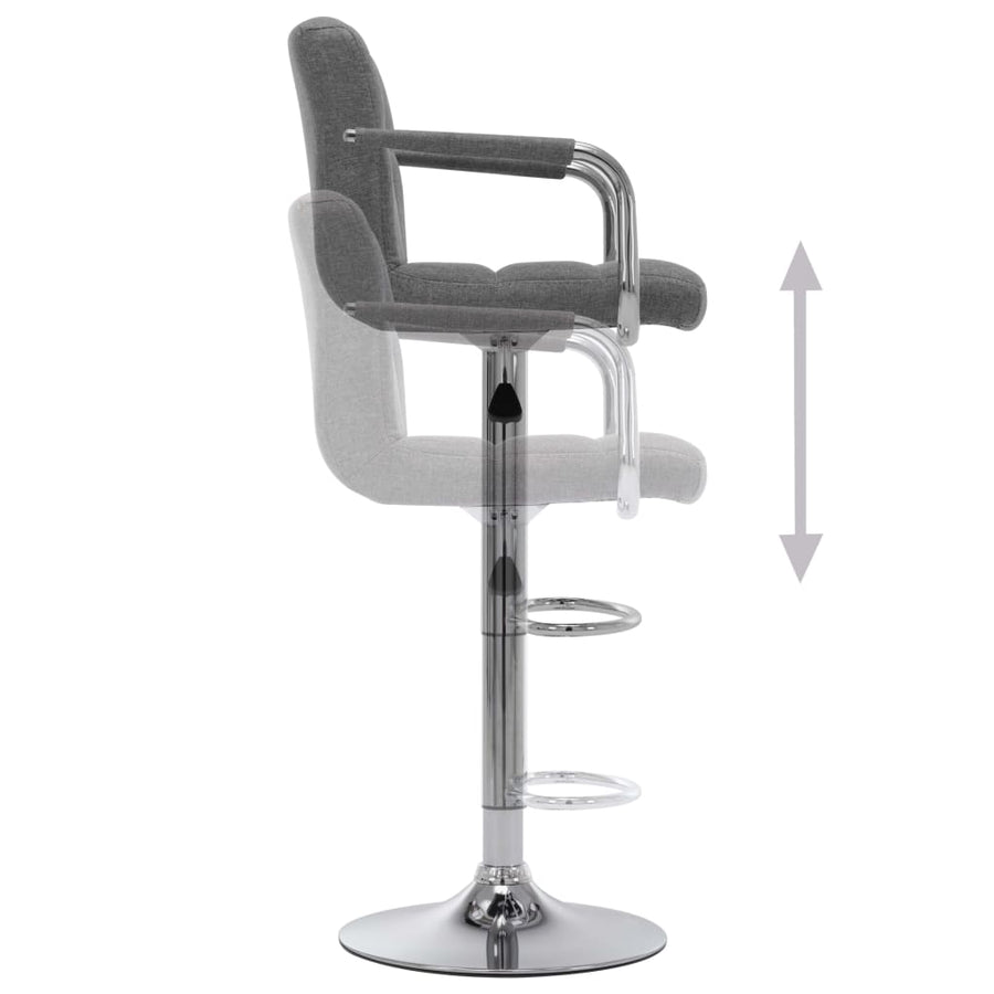Barstoelen Stof 2 Lichtgrijs