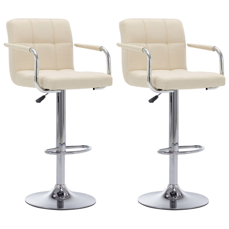 Barstoelen 2 St Stof Crème