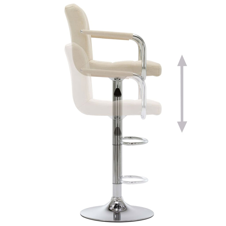 Barstoelen 2 St Stof Crème