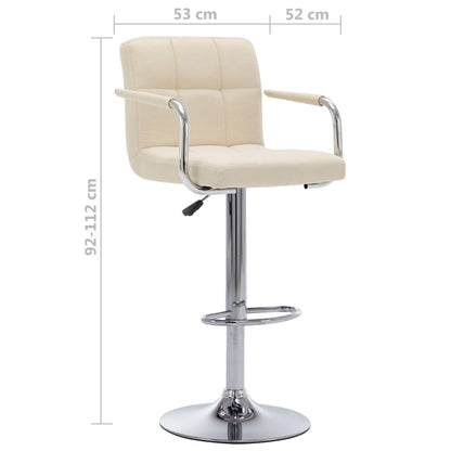 Barstoelen 2 St Stof Crème