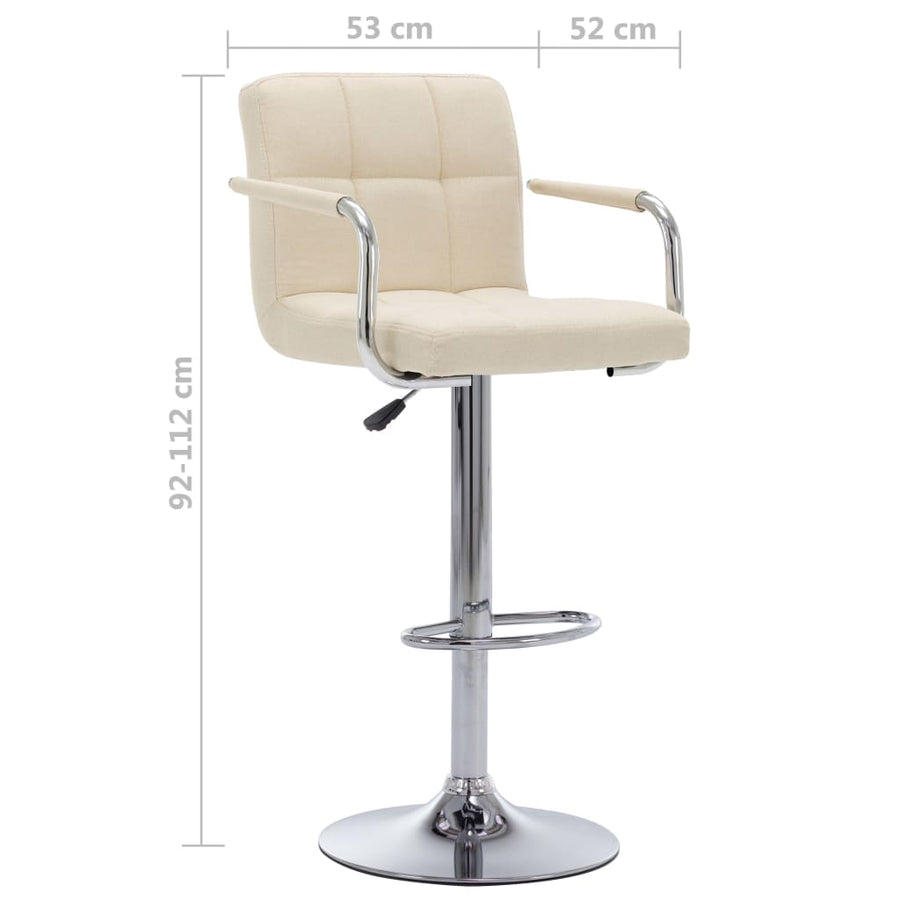 Barstoelen 2 St Stof Crème