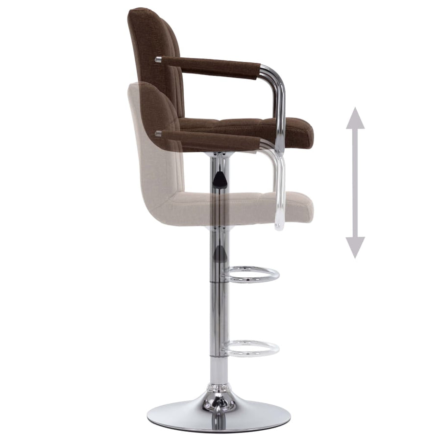Barstoelen 2 St Stof Bruin
