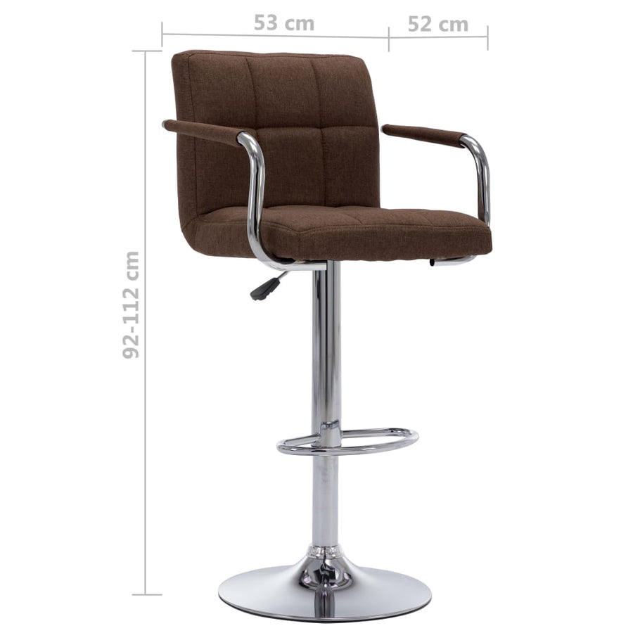 Barstoelen 2 St Stof Bruin