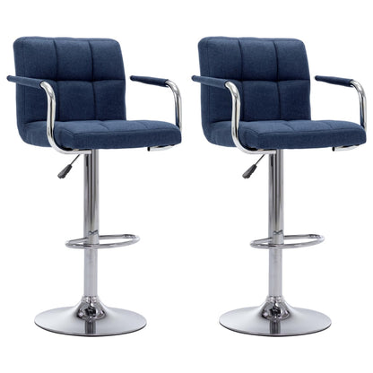 Barstoelen 2 St Stof Blauw