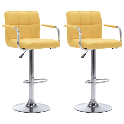Barstoelen 2 St Stof Geel