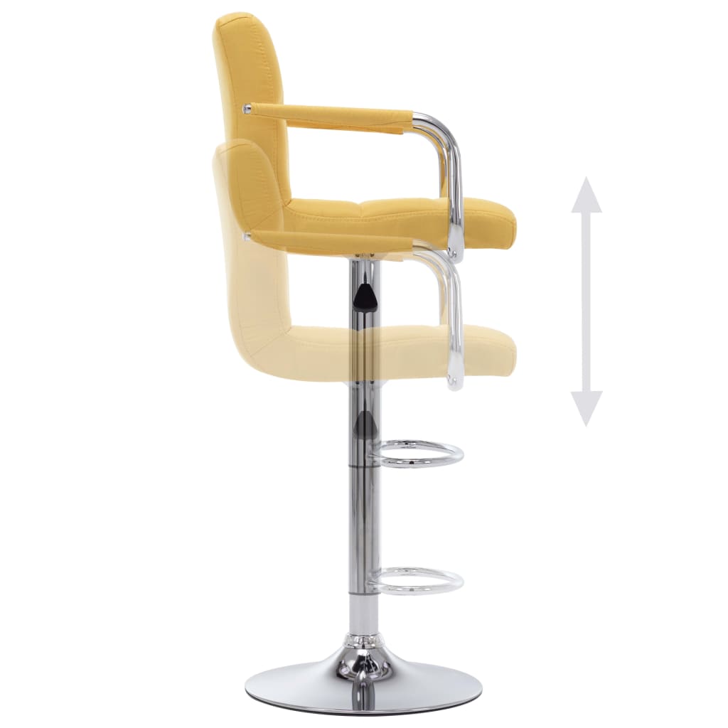 Barstoelen 2 St Stof Geel