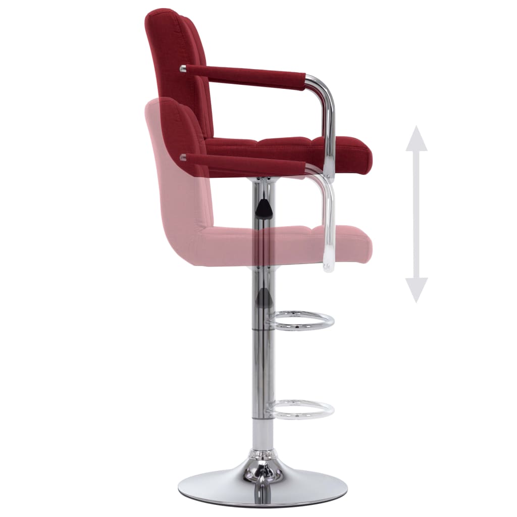 Barstoelen 2 St Stof Wijnrood wine