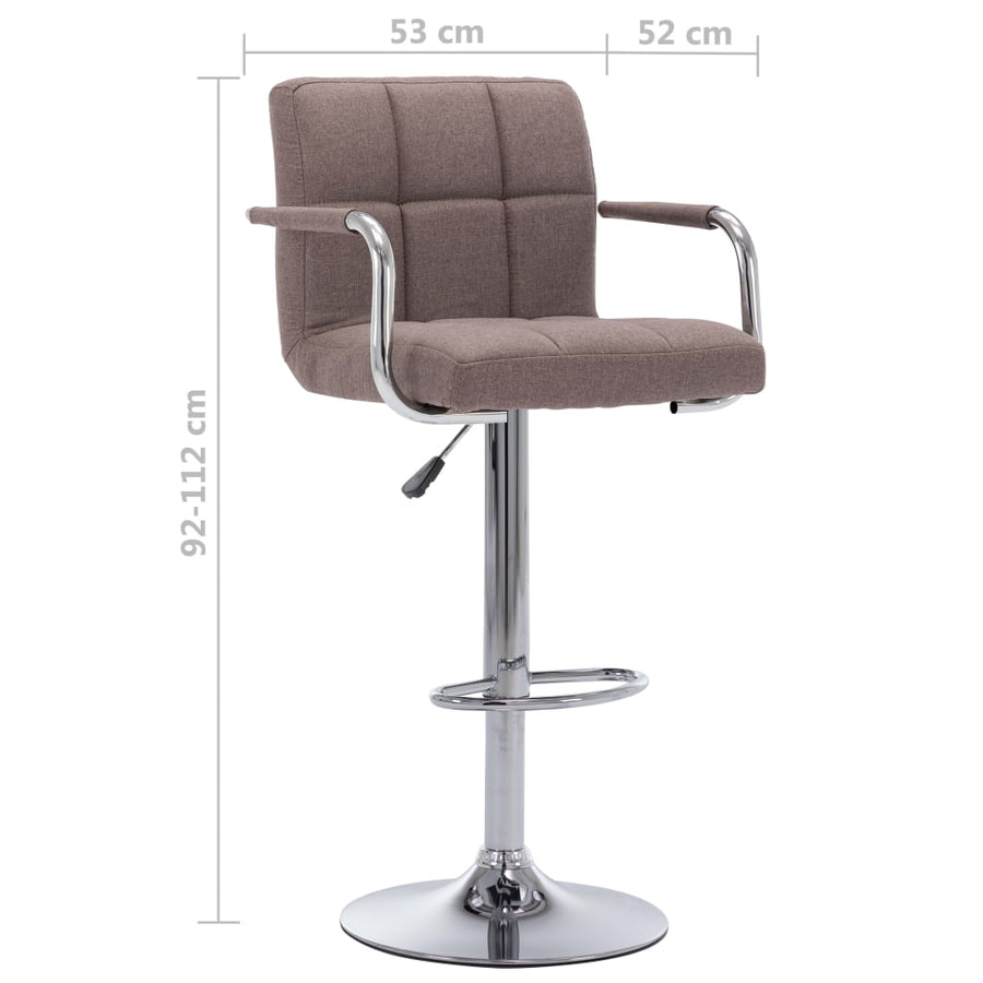 Barstoelen 2 St Stof Taupe