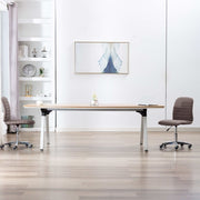 Eetkamerstoelen draaibaar stof taupe 2 stuks