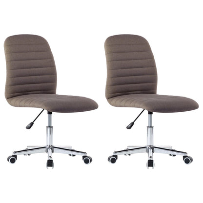 Eetkamerstoelen Draaibaar Stof 2 Taupe