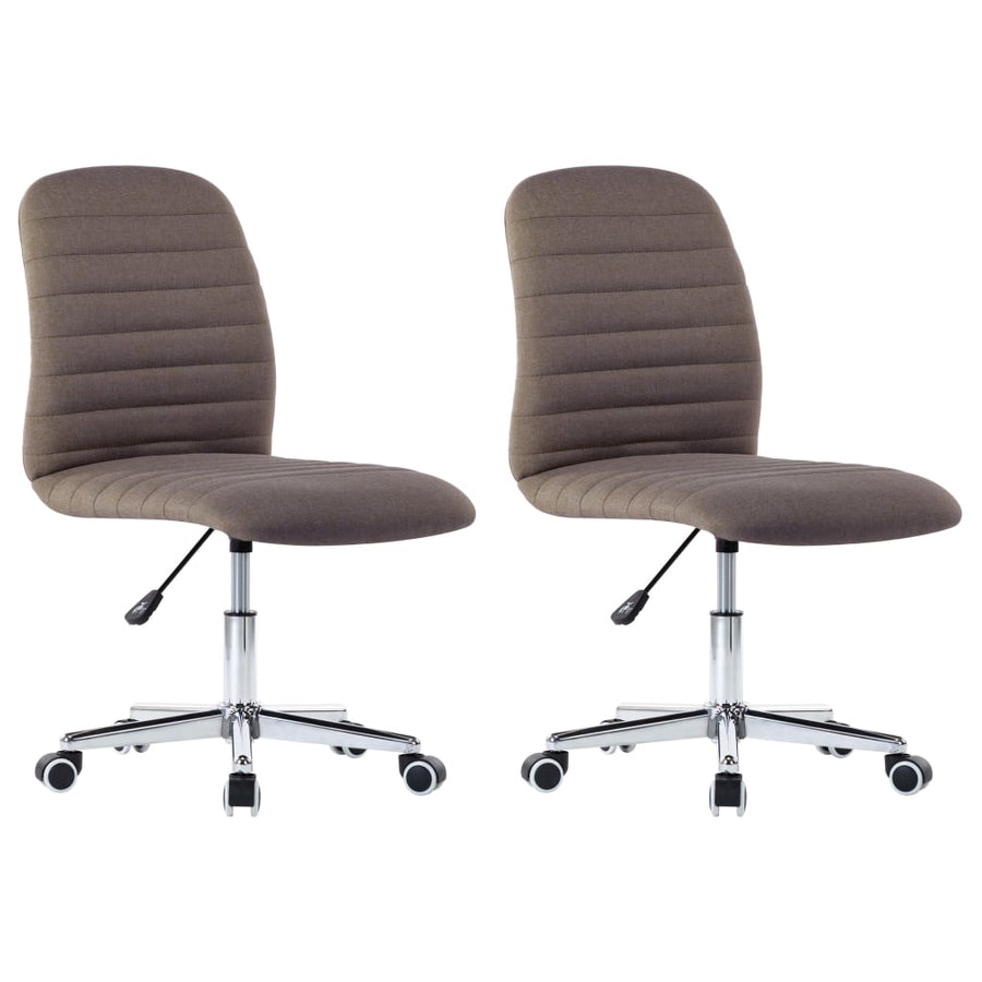 Eetkamerstoelen Draaibaar Stof 2 Taupe