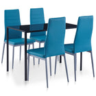 Eethoek 5-delig blauw 105x60x74 cm