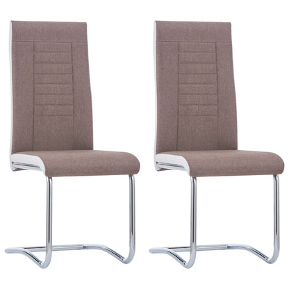 Eetkamerstoelen 2 St Stof Bruin