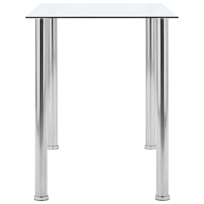 Eettafel 120X60X75 Cm Gehard Glas Transparant