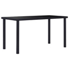 Dining table 200x100x75 cm tempered black glass