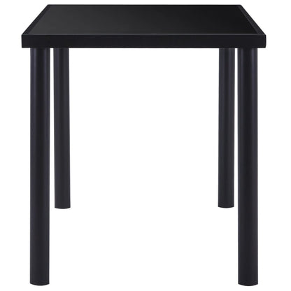 Eettafel 140x70x75 cm gehard glas zwart 140 x 70 x 75 cm