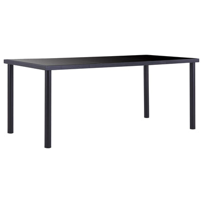 Eettafel 140X70X75 Cm Gehard Glas Zwart