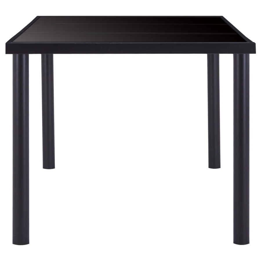 Eettafel 180x90x75 cm gehard glas zwart 180 x 90 x 75 cm