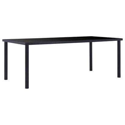 Eettafel 140X70X75 Cm Gehard Glas Zwart